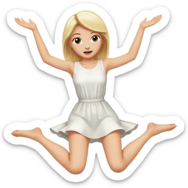 Naked blonde woman with her legs spread open sticker