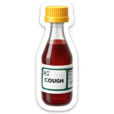 cough syrup bottle  sticker
