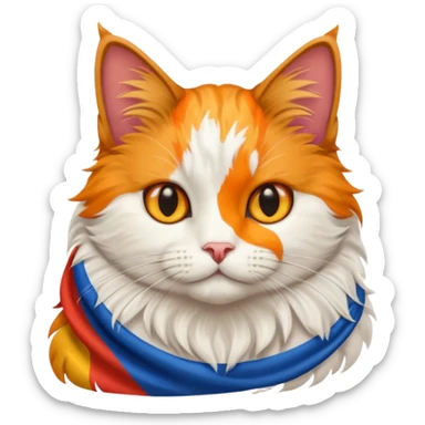 cat with Kurdistan flag sticker