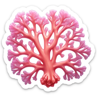 Pink crystallized sea coral  sticker