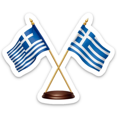 Cyprus and Greece flag together  sticker