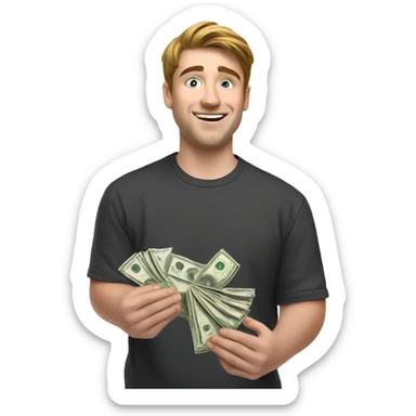 MrBeast holding money  sticker