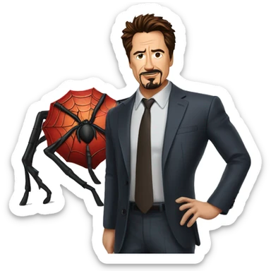 spider avec Tony stark sticker