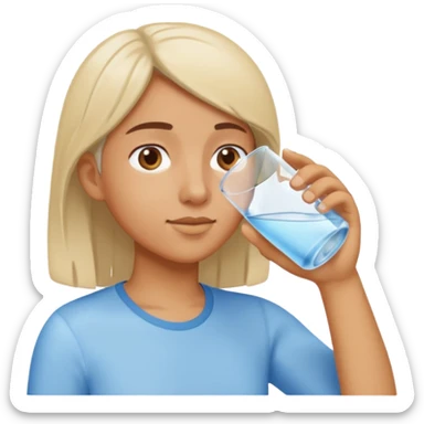 persona bebiendo agua sticker