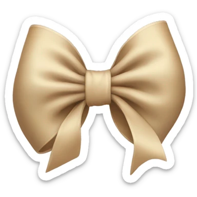 Beige bow sticker