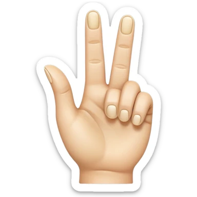 A 3D emoji in iOS emoji aesthetic style of a hand making a trigger-like gesture, with the index finger extended forward and the thumb raised upward, other fingers folded, clean white background, glossy and smooth Apple-style design

 sticker