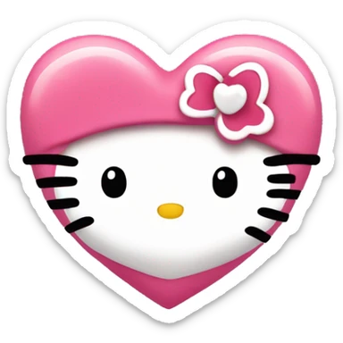 hello kitty heart sticker
