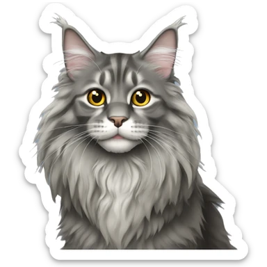 Grey Maine coon  sticker