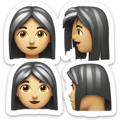 Garota gótica com franja sticker