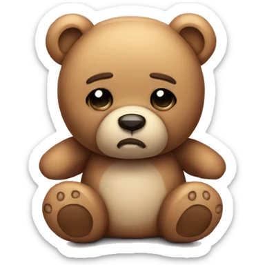 Sad Teddy bear  sticker