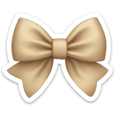 Beige bow sticker