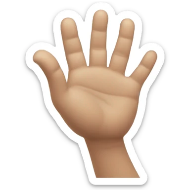 manos señalando al cielo y un cielo arriba de las manos sticker