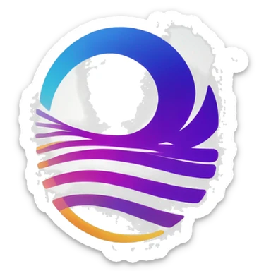 logo design, sound wave, minimalist, stylized, modern typography, circular ripple effect, abstract symbol, dynamic, vibrant colors, clean lines, professional, trustworthy, innovative, wave patterns, branding sticker