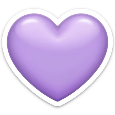 Light purple heart sticker