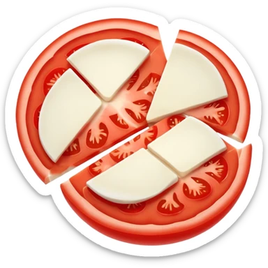 Tomato and mozerella slites sticker