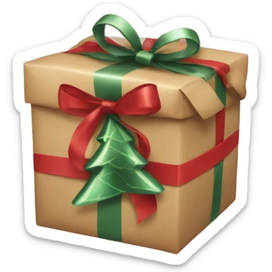 christmas gift unwrapping moment gift  sticker