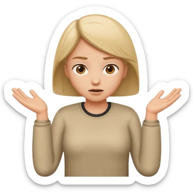 Person shrugging sticker