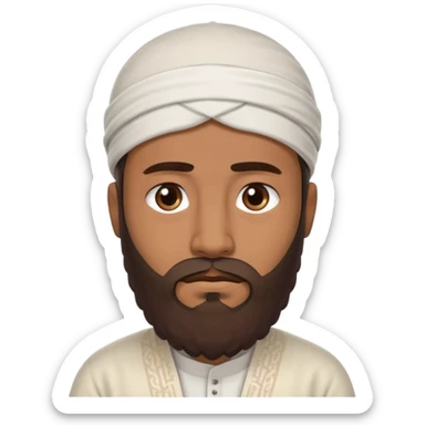 a fat muslim man sad sticker