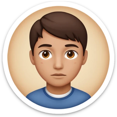 une personne de face avec des detail dans un rond  sticker