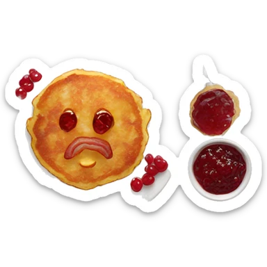 potato pancake with bacon and lingonberry jam sticker