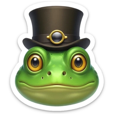 Frog with a monocle  sticker