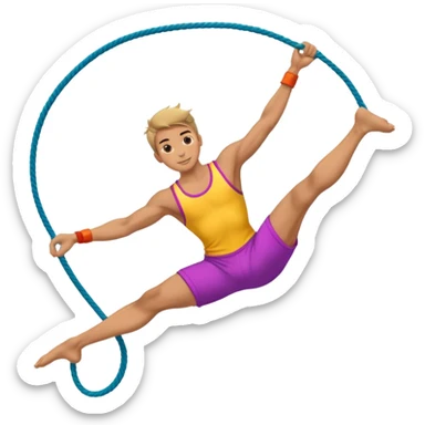 Acrobat – Slim performer mid-flip or balancing on rope sticker