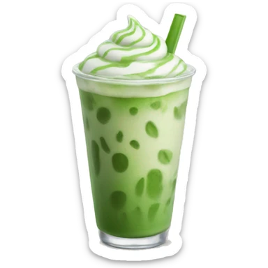 Iced matcha latte  sticker