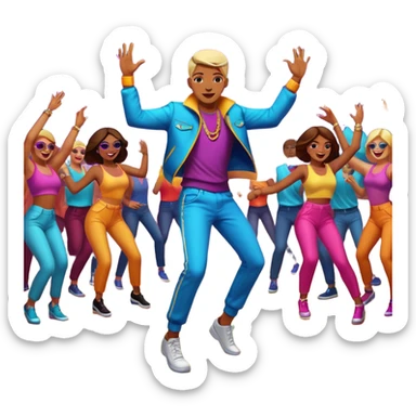 danse boite de nuit  sticker