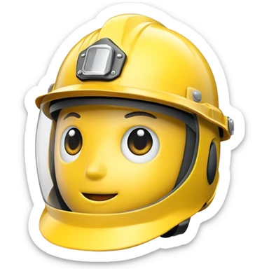 casco amarillo sticker