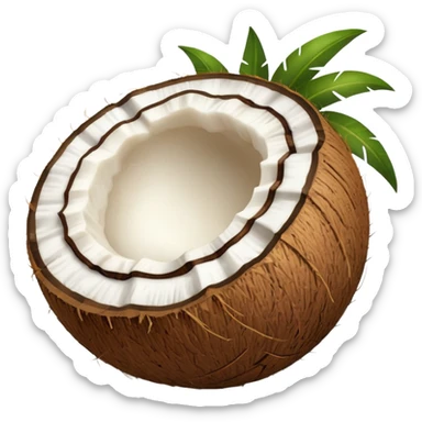 Noix de coco légèrement plus petite sans deco sticker