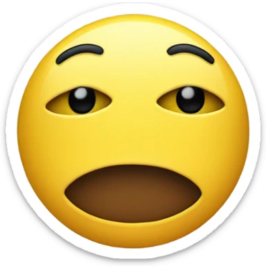 Yellow emoji letting out a big sigh  sticker