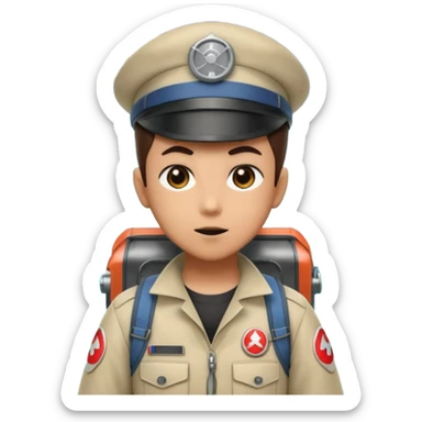 Create me a Ghost Buster in Solo leveling anime style sticker