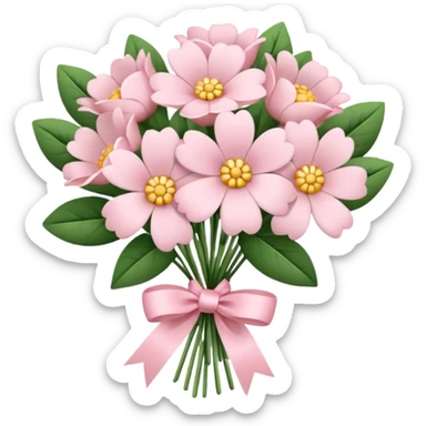 pale pink flower bouquet sticker