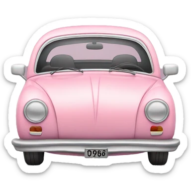 coche rosa clarito sticker