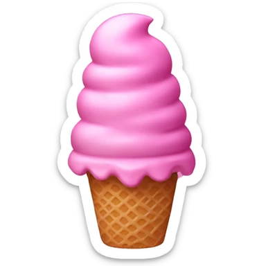 Pink ice cream sticker