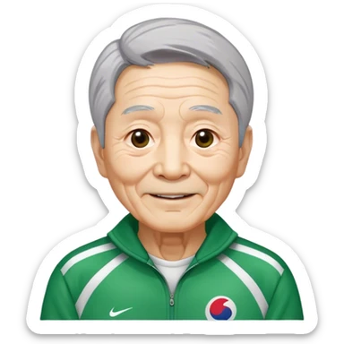 Oh Il-nam:  Age: 70s
Appearance: A frail old man with short gray hair, deep wrinkles, and a kind-looking smile.
Outfit: Green player tracksuit  sticker