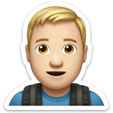 Down syndrome man sticker