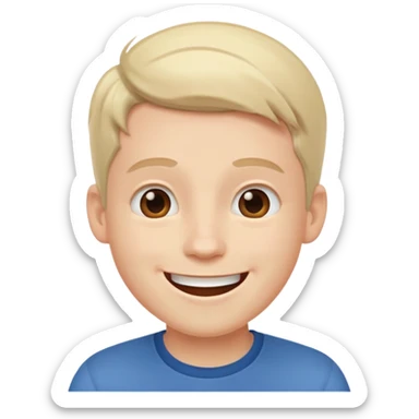 garcon blanc qui discute avec des plusieurs amis sticker