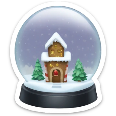 Christmas snowglobe sticker