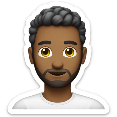 Developer with a MacBook Pro. A white guy, 29 years old, with green eyes, no glasses, short haircut, no beard and mustache sticker