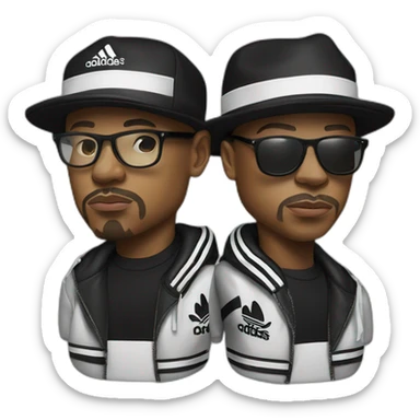 run dmc adidas sticker