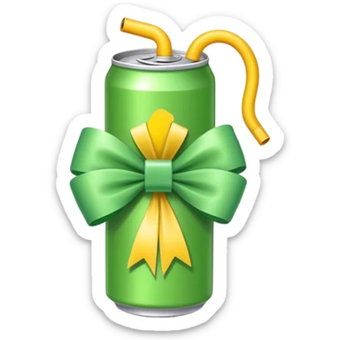 Energy drink with bow sticker