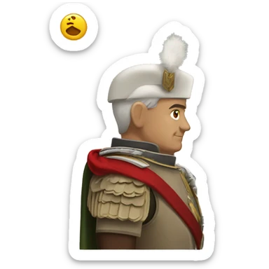 salute romaia army general sticker