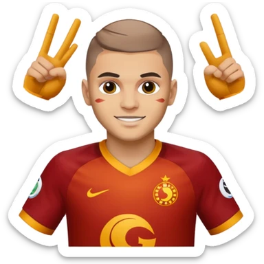 Mauro icardi Galatasaray formasıyla gol sevinci yapıyor sticker