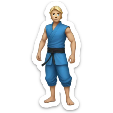ninja,barefoot,blue-sleeveless-outfit sticker
