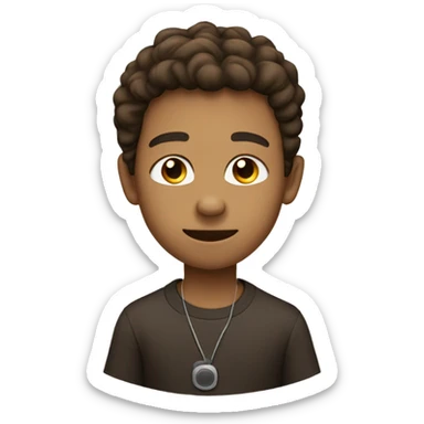 Brown Caucasian boy who’s tall and likes music sticker