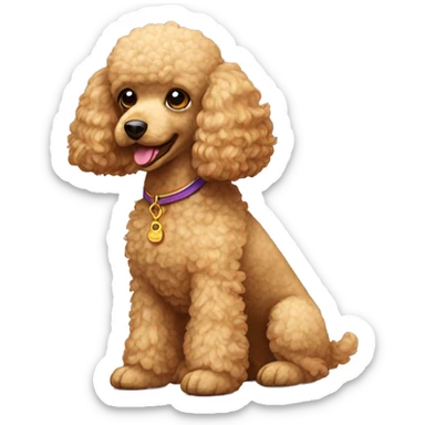 Toy golden poodle  sticker