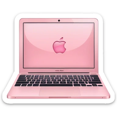 pastel pink mac laptop sticker