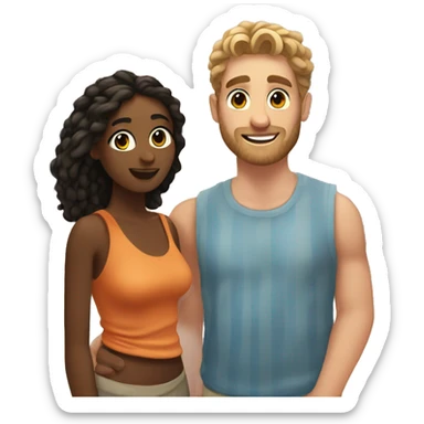 Me and my boyfriend in a greek island  sticker