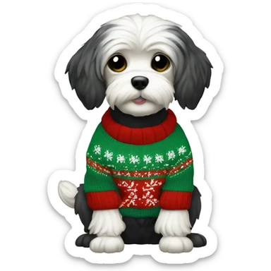 Maltezer with Christmas sweater sticker
